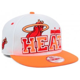 Miami Heat White Snapback Hat SD 1 Snapback