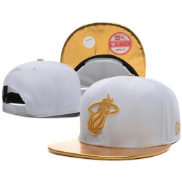 Miami Heat White Snapback Hat SD Snapback