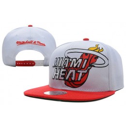 Miami Heat White Snapback Hat XDF 1 Snapback
