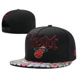 Miami Heat Black Snapback Hat DF 0613 Snapback