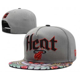 Miami Heat Grey Snapback Hat DF 0613 Snapback