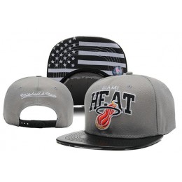 Miami Heat Grey Snapback Hat XDF 0613 Snapback