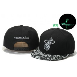 Miami Heat Black Snapback Noctilucence Hat GS 0620 Snapback