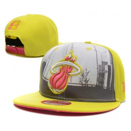 Miami Heat Yellow Snapback Hat SD 0512 Snapback