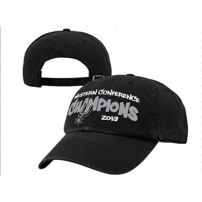 2013 Champions San Antonio Spurs Black Peaked Cap DF 0512 Snapback