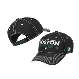 Boston Celtics Black Peaked Cap DF 0512 Snapback