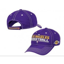 Los Angeles Lakers Purple Peaked Cap DF 0512 Snapback