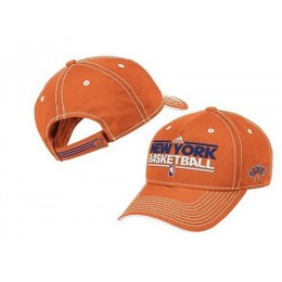 New York Knicks Orange Peaked Cap DF 0512 Snapback