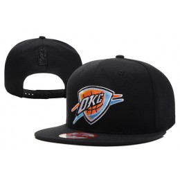 Oklahoma City Thunder Black Snapback Hat XDF 1 Snapback