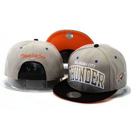 Oklahoma City Thunder Grey Snapback Hat YS 0528 Snapback