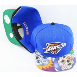 Oklahoma City Thunder Blue Snapback Hat JT 0613 Snapback