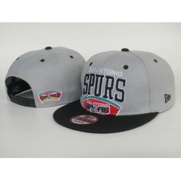 San Antonio Spurs Grey Snapback Hat LS Snapback