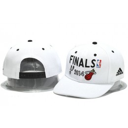 2014 Finals San Antonio Spurs and Miami Heat White Snapback Hat YS 0701 Snapback