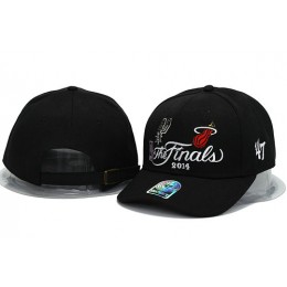 Miami Heat and San Antonio Spurs The Finals Black Snapback Hat YS 0701 Snapback