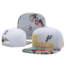 San Antonio Spurs 2014 NBA Finals Champions White Snapback Hat DF 0701 Snapback