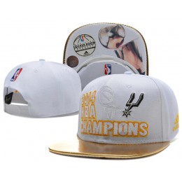 San Antonio Spurs 2014 NBA Finals Champions White Snapback Hat SD 0701 Snapback