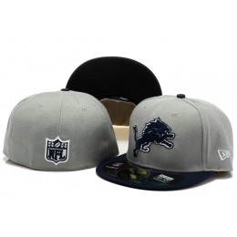 Detroit Lions Grey Fitted Hat 60D 0721 Snapback