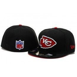 Kansas City Chiefs Black Fitted Hat 60D 0721 Snapback