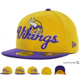 Minnesota Vikings New Era Script Down 59FIFTY Hat 60d01 Snapback