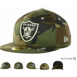 Oakland Raiders New Era NFL Camo Pop 59FIFTY Hat 60D3 Snapback