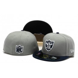 Oakland Raiders Grey Fitted Hat 60D 0721 Snapback