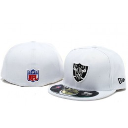 Oakland Raiders White Fitted Hat 60D 0721 Snapback