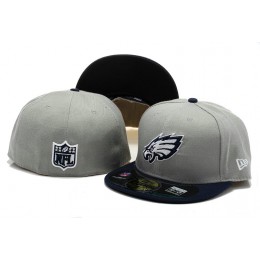 Philadelphia Eagles Grey Fitted Hat 60D 0721 Snapback