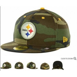 Pittsburgh Steelers New Era NFL Camo Pop 59FIFTY Hat 60D4 Snapback