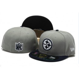 Pittsburgh Steelers Grey Fitted Hat 60D 0721 Snapback