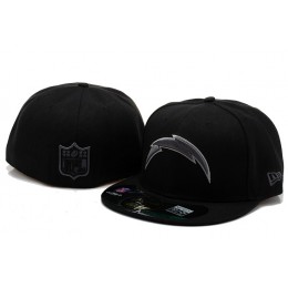 San Diego Chargers Black Fitted Hat 60D 0721 Snapback