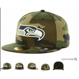 Seattle Seahawks New Era NFL Camo Pop 59FIFTY Hat 60D8 Snapback