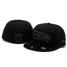 Seattle Seahawks Black Fitted Hat 60D 0721 Snapback
