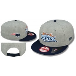 Super Bowl XXXIX New England Patriots Grey Snapbacks Hat LS Snapback