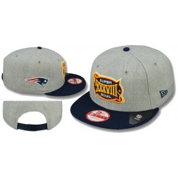 Super Bowl XXXVIII New England Patriots Grey Snapbacks Hat LS Snapback