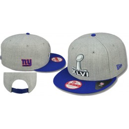 Super Bowl XLVI New York Giants Grey Snapbacks Hat LS Snapback