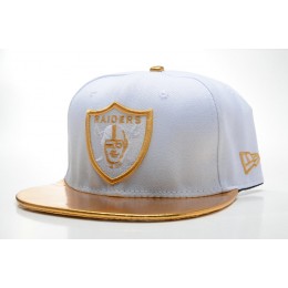 Oakland Raiders White Snapback Hat SD Snapback