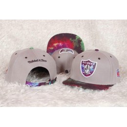 Oakland Raiders Grey Snapback Hat GF 0528 Snapback