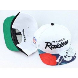 Oakland Raiders White Snapback Hat JT 0613 Snapback