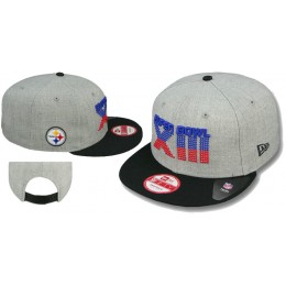 Super Bowl XIII Pittsburgh Steelers Grey Snapbacks Hat LS Snapback