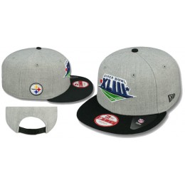 Super Bowl XLIII Pittsburgh Steelers Grey Snapbacks Hat LS Snapback