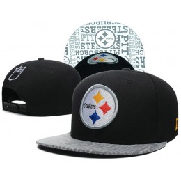 Pittsburgh Steelers 2014 Draft Reflective Black Snapback Hat SD 0613 Snapback