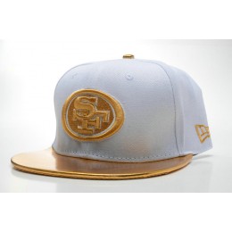 San Francisco 49ers White Snapback Hat SD Snapback