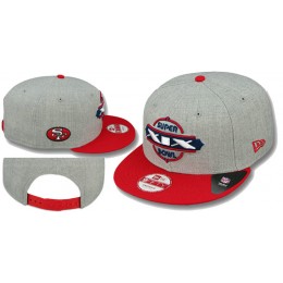 Super Bowl XIX San Francisco 49ers Grey Snapbacks Hat LS Snapback