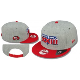 Super Bowl XXIII San Francisco 49ers Grey Snapbacks Hat LS Snapback