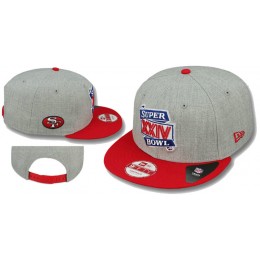 Super Bowl XXXIV San Francisco 49ers Grey Snapbacks Hat LS Snapback