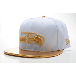 Seattle Seahawks White Snapback Hat SD Snapback