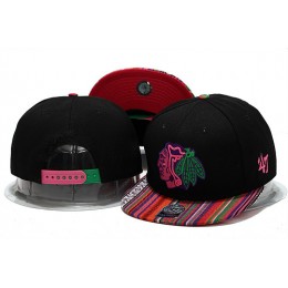 Chicago Blackhawks Black Snapback Hat YS 0613 Snapback