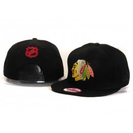 Chicago Blackhawks Black Snapback Hat YS Snapback