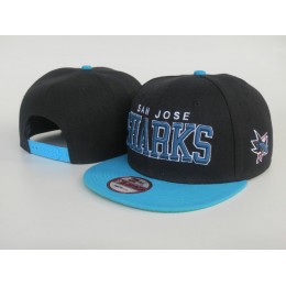 San Jose Sharks Black Snapback Hat LS Snapback