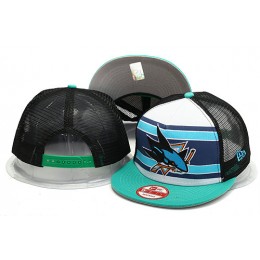 San Jose Sharks Mesh Snapback Hat YS 0528 Snapback